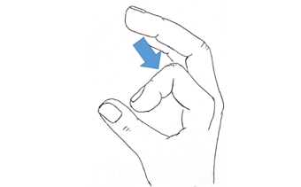 Passive PIP joint flexion