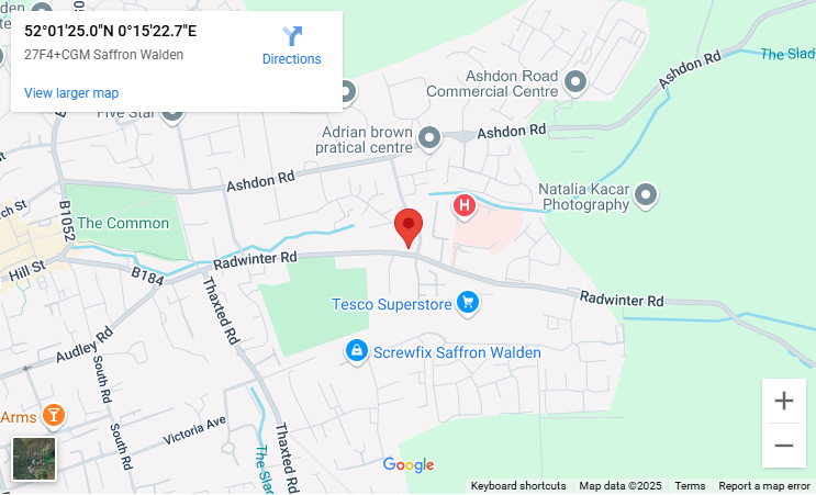 107220 Location Map for X-Ray at Saffron Walden