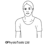 Illustration of a woman with her shoulders raised