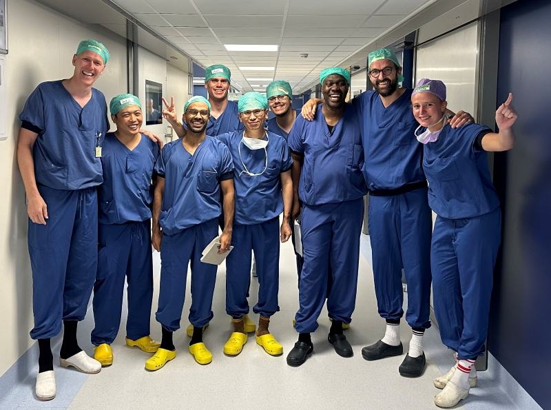 CUH clinicians with staff from VU University Medical Centre in Amsterdam