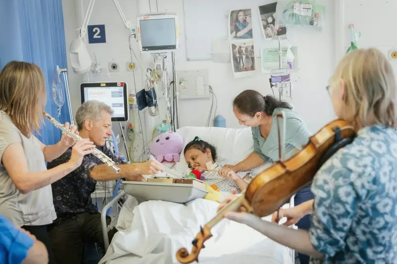 Britten Sinfonia 2025 ICU residency. Photographer: Rob Hill