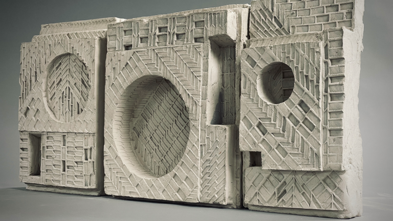 A small model of the CCRH Welcome commission made from clay.