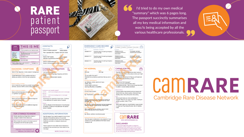 CamRARE patient passport
