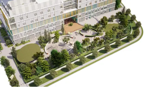 Cambridge Children's concept design of main garden