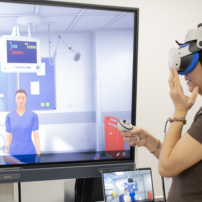 Virtual Reality equipment at Cambridge Digital Health Training Centre
