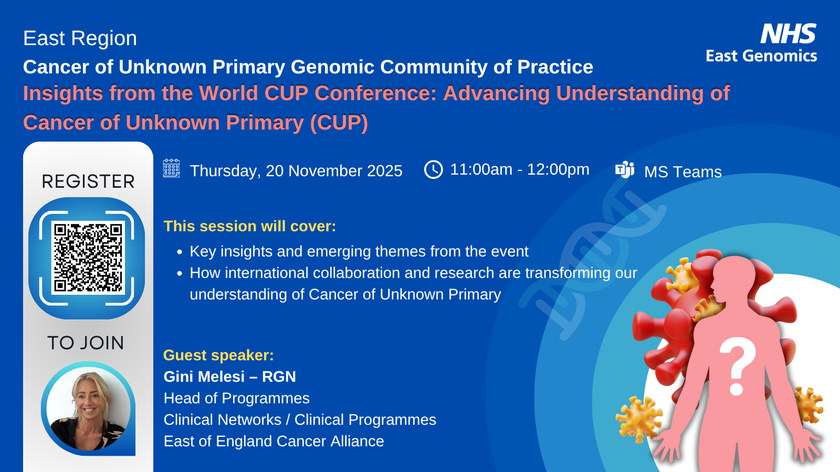 Cancer of Unknown Primary CoP - 20 November 2025