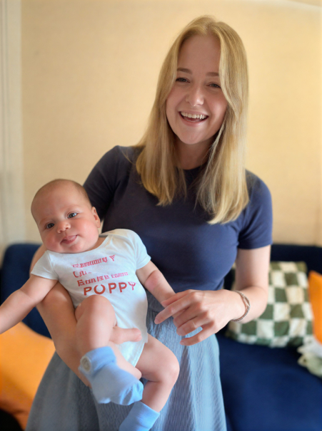 Chloe and baby Idris