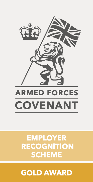 DERS armed forces covenant logo: Employer recognition scheme, silver award