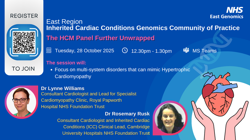 East Region ICC Genomics CoP - 28 October 2025