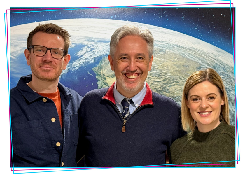 Professor Julian Barwell with Chris and Alex McQuade