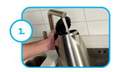 step 1. filling kettle with water