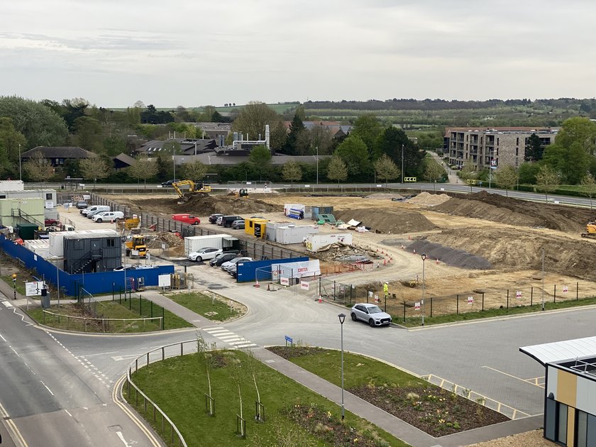 A building site seen from above