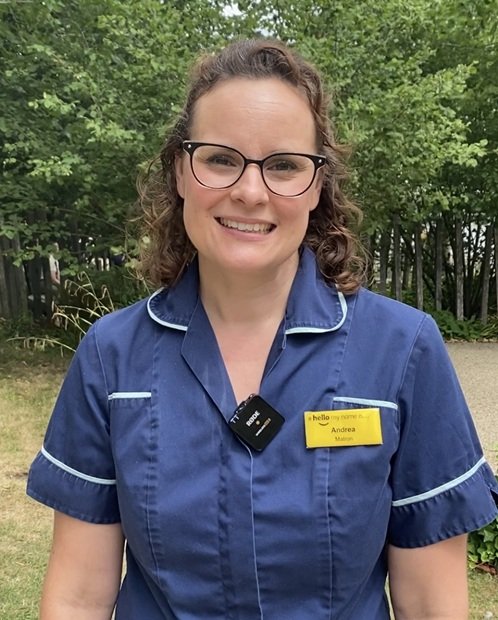 Photo of a nurse outside Addenbrooke's Hospital