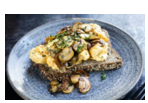 Image of scrambled eggs on toast
