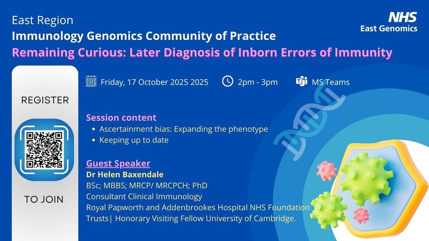 Immunology Genomic Community of Practice - 17 October 2025