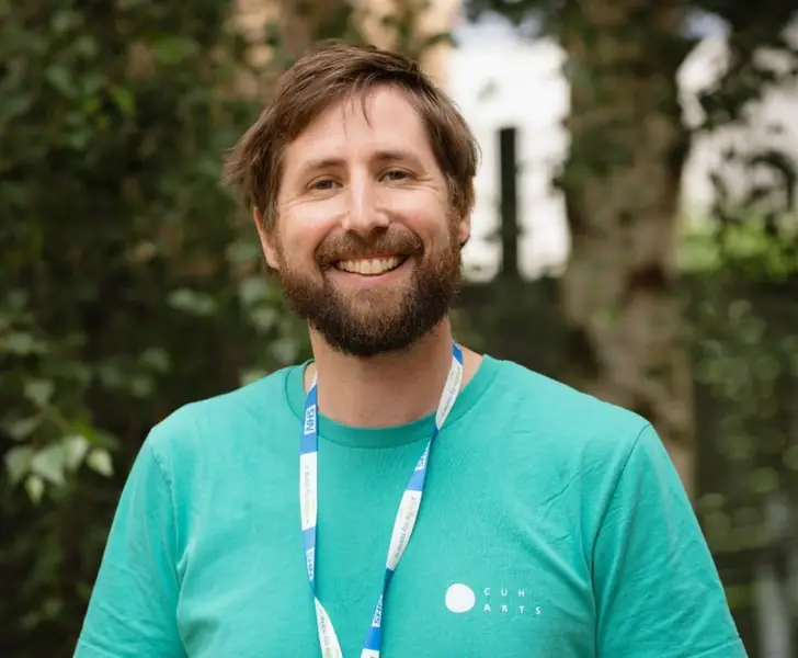 Artist Josh Bilton smiling