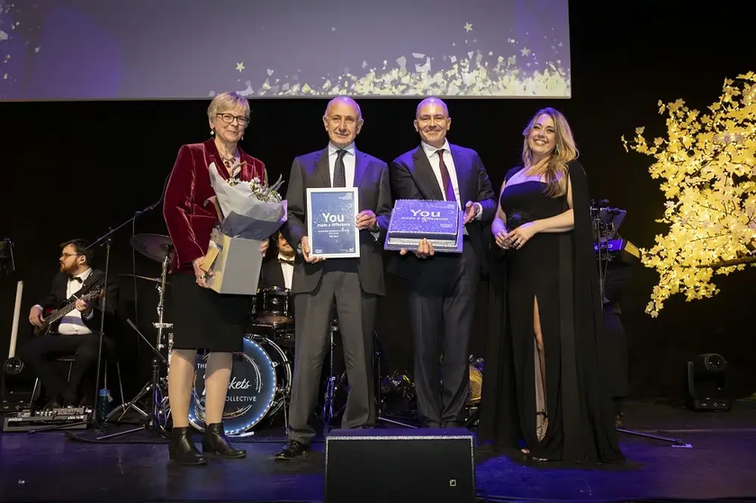 Mike More winning the 'You Made a Difference' award