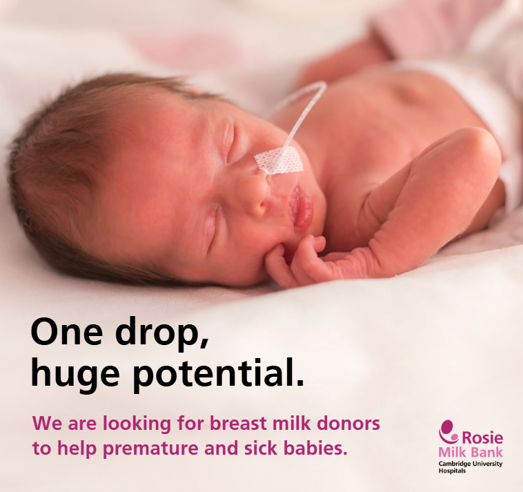 Baby with feeding tube