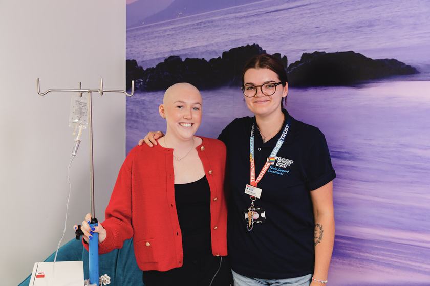 Patient and staff member