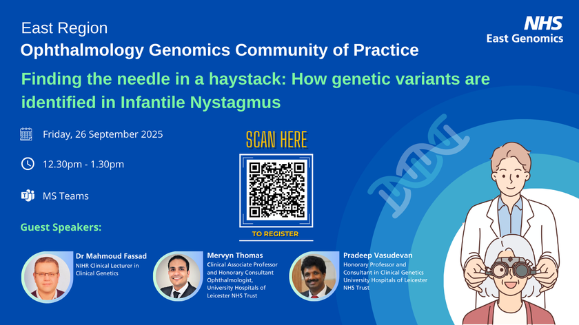 Ophthalmology Genomics CoP - 26 September 2025