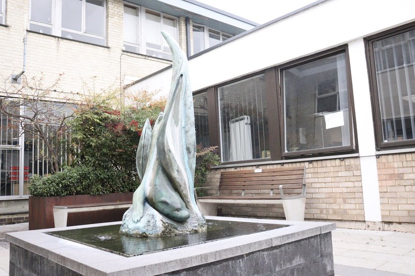The otter in the outpatients garden