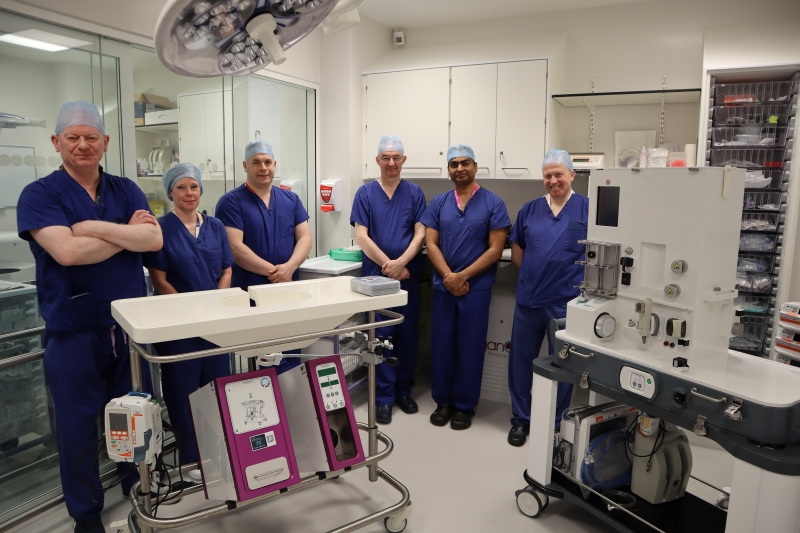 CUH team inside the perfusion suite