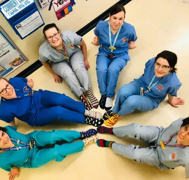 Paediatric recovery staff sitting together