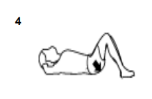Diagram of a person squeezing buttock muscles