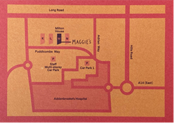 Maggie's centre map