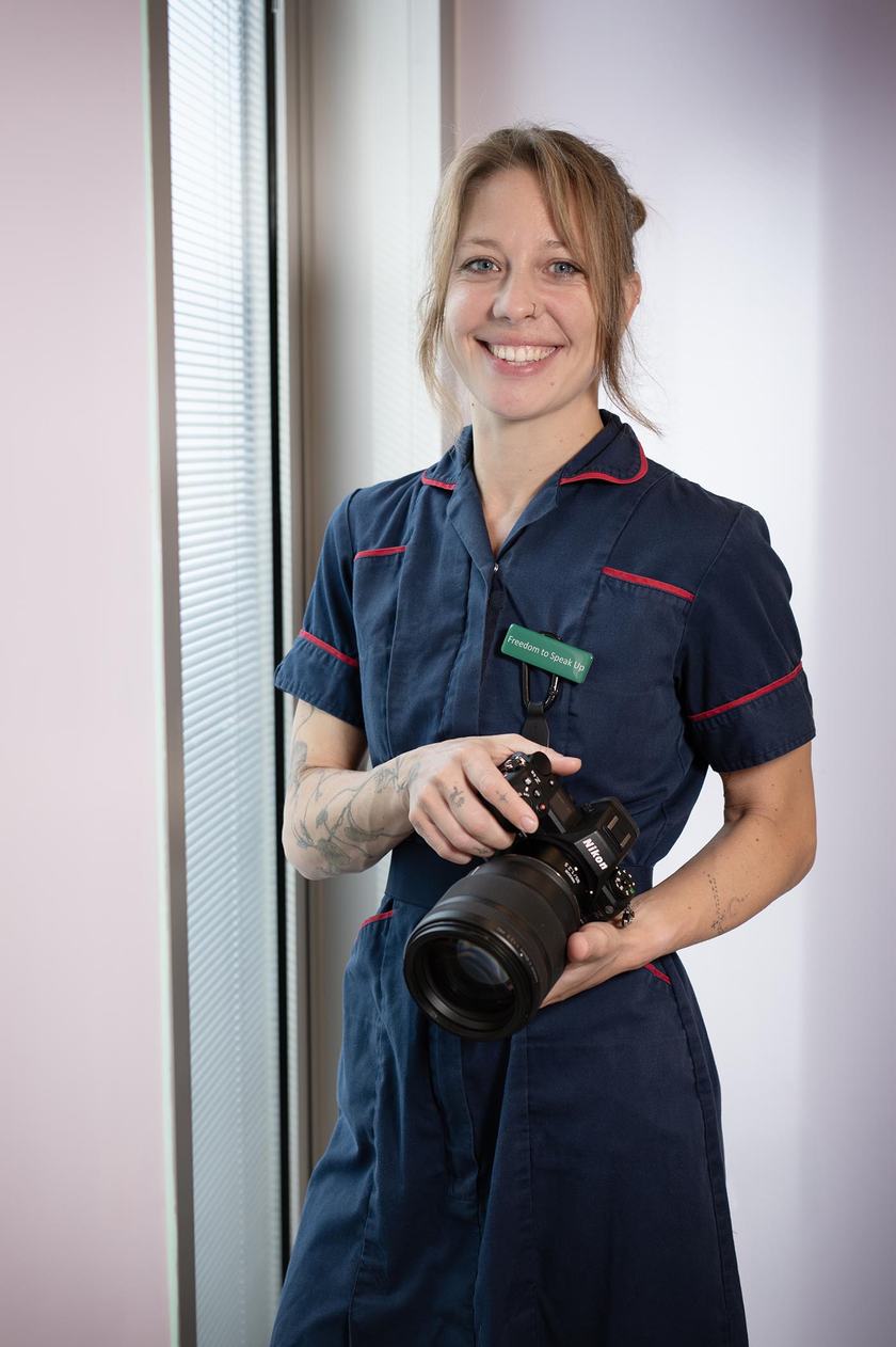 Ruth and a camera