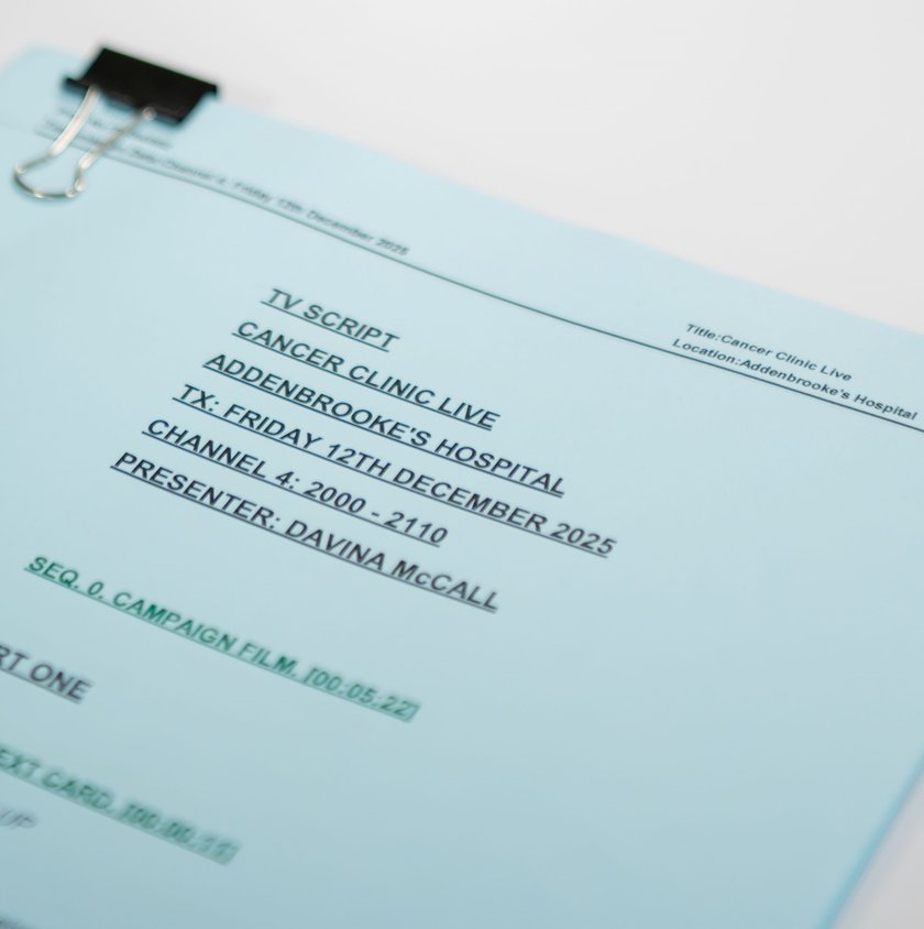 Stand Up To Cancer script