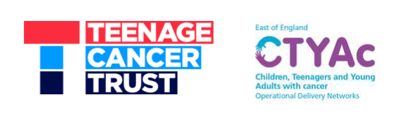 Teenage Cancer Trust and CTYAc logos