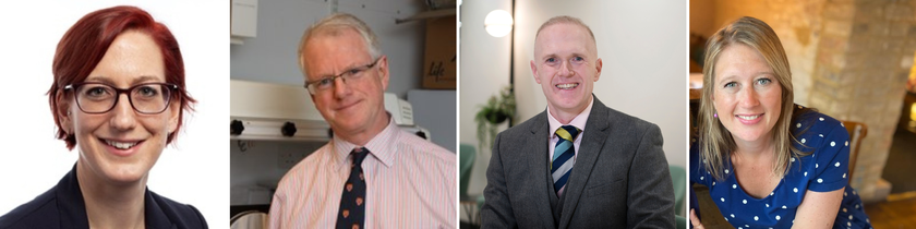 Photo collage showing two women and two men representing the CCRH leadership