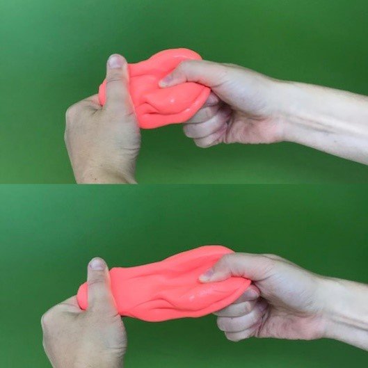 Hands using 'play doh' or 'theraputty' for wrist strengthening