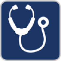 A symbol of a stethoscope.