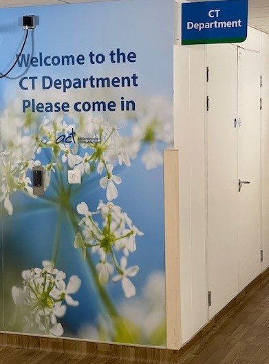 CT department welcome sign