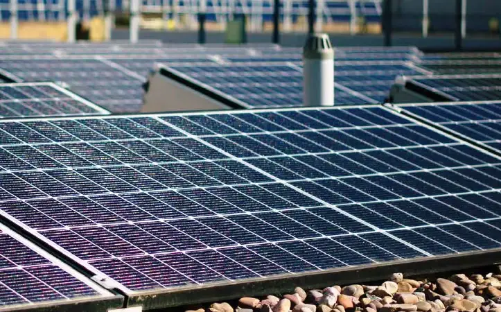 Solar panel on hospital roof
