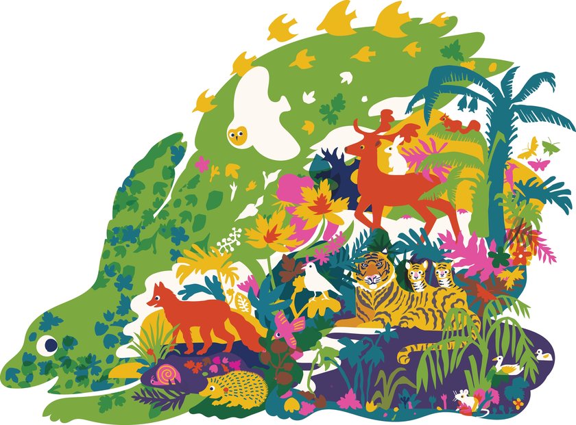 Artwork depicting animals by Viola Wang