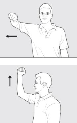 Illustration of person doing an Elbow fracture excercise