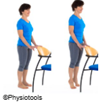 Illustration of a person stood bare feet then stood on their toes