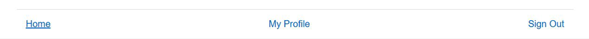 Home, My profile, Sign out