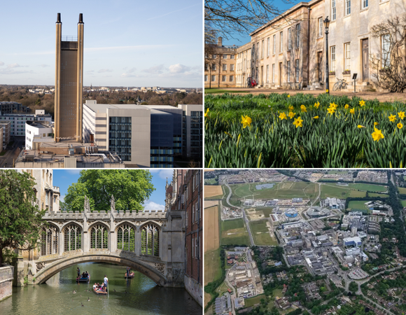 Addenbrooke's Chimney, Downing College, Bridge of Sighs, Cambridge Biomedical Campus