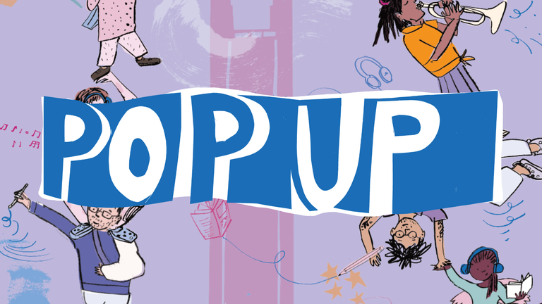 Illustration that reads 'Pop-Up'