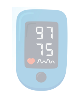 Illustration of a pulse oximeter