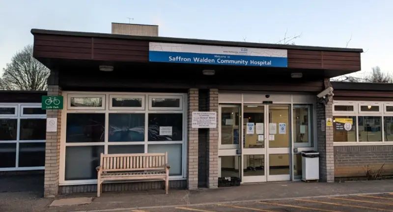 Saffron Walden Community Hospital entrance.