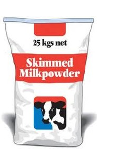 Illustration of a packet of skimmed milk powder