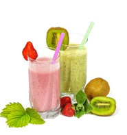 Two glasses of smoothies