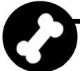 illustration of a white bone-shaped symbol