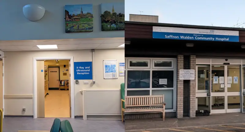 X-ray department at Saffron Walden Community Hospital